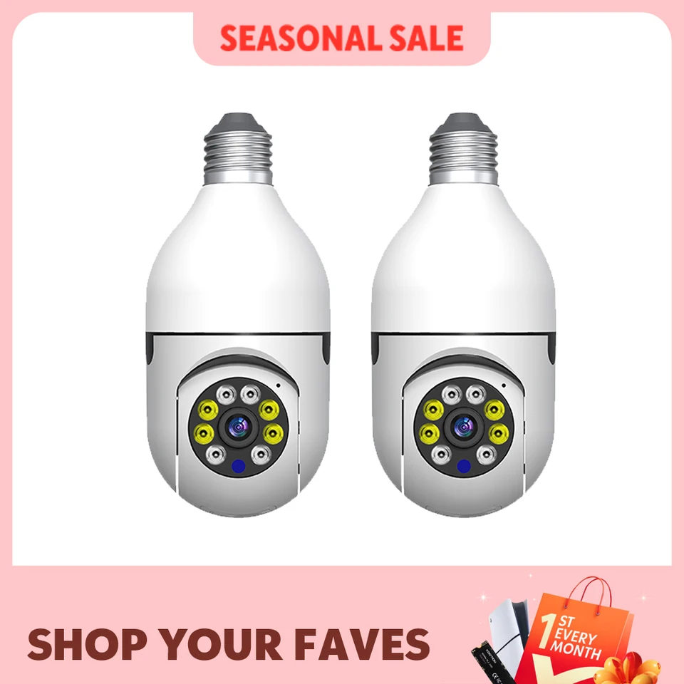 1080P WiFi Night Vision Bulb Security Camera