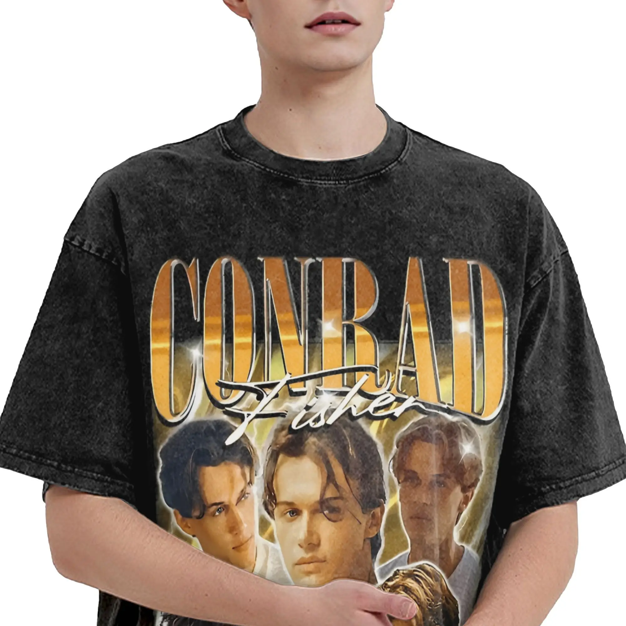 كونراد فيشر Bootleg خمر غسلها تي شيرت الرجال النساء الصيف تحولت جميلة عادية 100% القطن تيز طاقم الرقبة الملابس