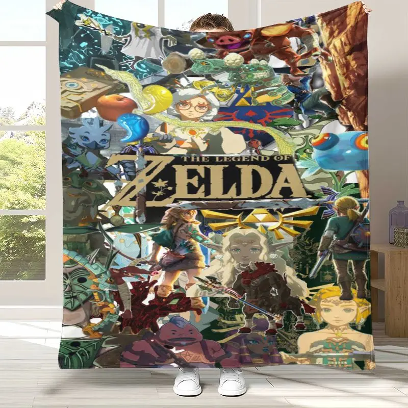 Vintage Game Z-Zelda Hylian Crest Link Soft Flannel Throw Blanket,Cozy Blanket for Bed,Sofa,Living Room,Camping,Home Decor,Gift