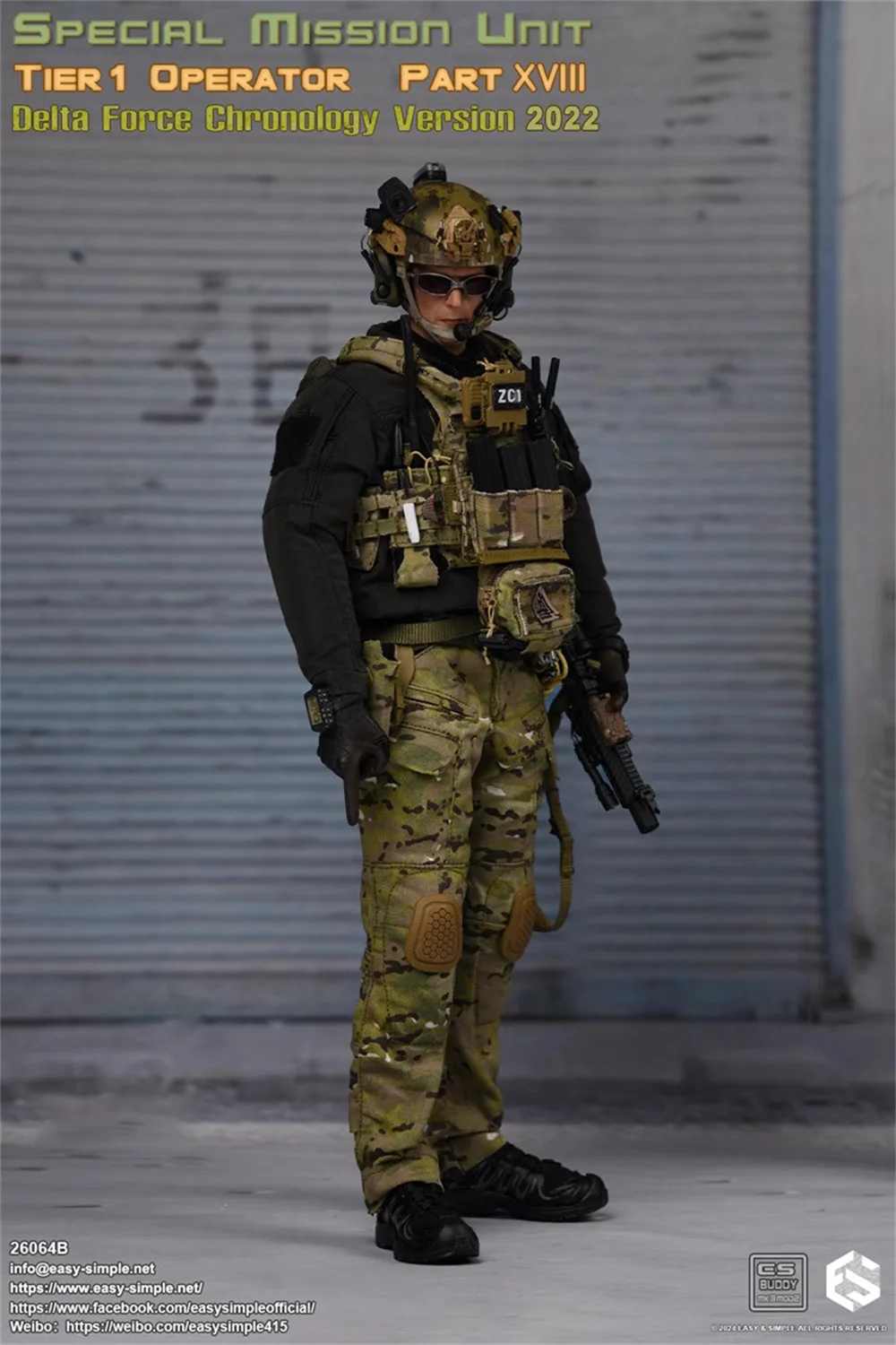 Easy&Simple ES 26064B US. Special Mission Unit Operation Soldier Force Full Set Moveable Action Figure Full Set For Fans 1/6