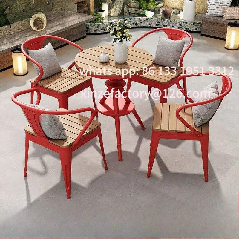 

Customizable B & B Balcony Leisure Table and Chair Combination Outdoor Dining Table Open-air Waterproof and Sunscreen