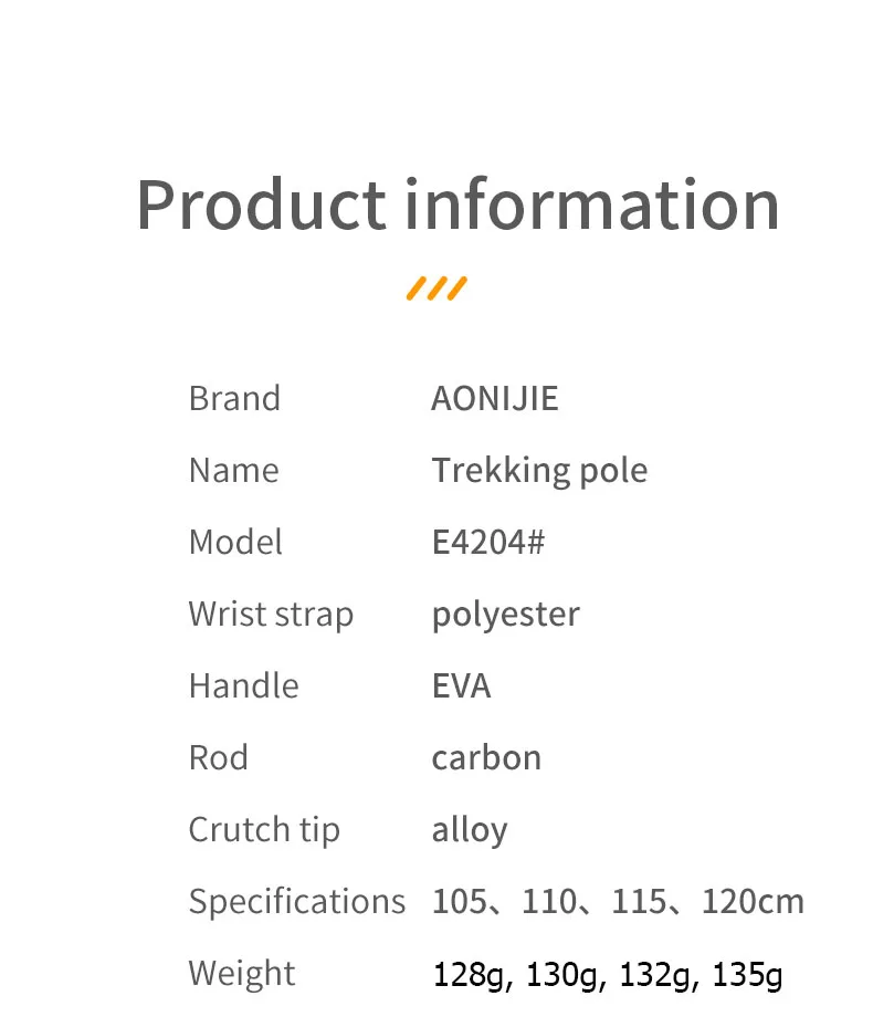 2pcs AONIJIE New Folding Outdoor Quick Lock Hiking Pole Walking Stick 105cm 115cm Trekking Pole For Height 155cm to 175cm