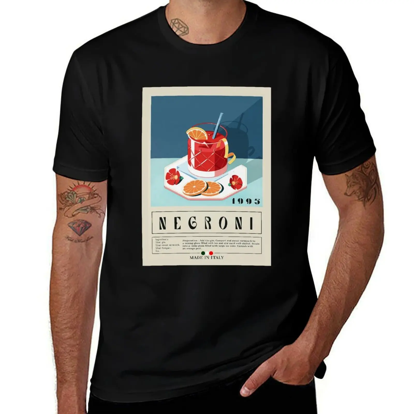 Retro Negroni Classic T-Shirt Plus Size Summer Short Sleeve T-Shirt