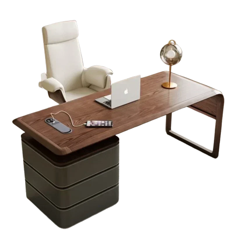 Premium Versatile Study Computer Executive Desk Office Storage Drawers Writing Executive Desk Black  Furniture