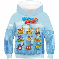 Kids Super Zings Series 6 Team Character Print Hoodies Superzings Sweatshirt Girl Boys Casual Baby Children Pullover Coats Tops