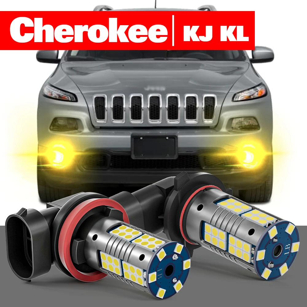 

For Jeep Cherokee KJ KL 2001-2007 2014-2019 Accessories 2pcs LED Fog Light 2002 2003 2004 2005 2006 2015 2016 2017 2018