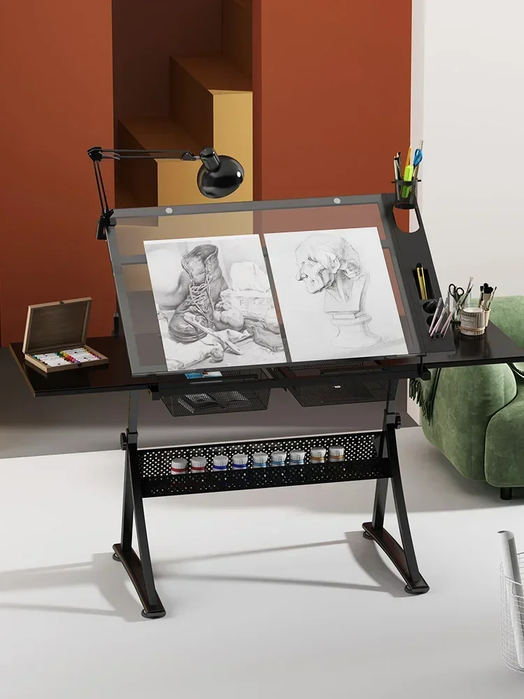 

Lifting painting workbench drawing table art painting special table drawing architect desk