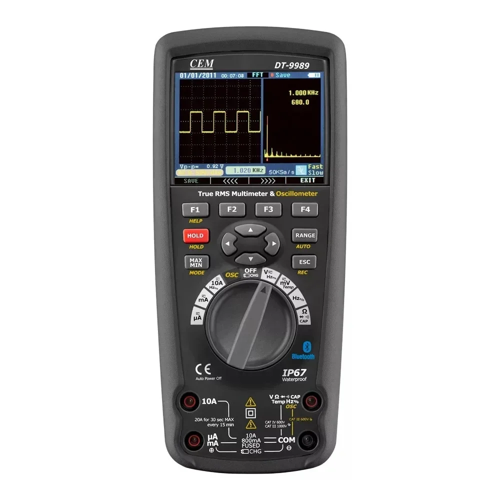 

digital multimeter oscilloscope LCD Color screen usb DT-9989 Professional current voltage test electrician tools
