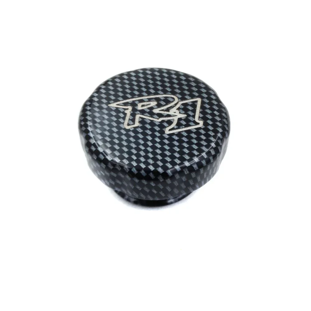 

Carbon Fiber Brake Fluid Reservoir Cap Cover "R1" Engraved for 1998-2012 Yamaha YZF R1 Motorcycle Part