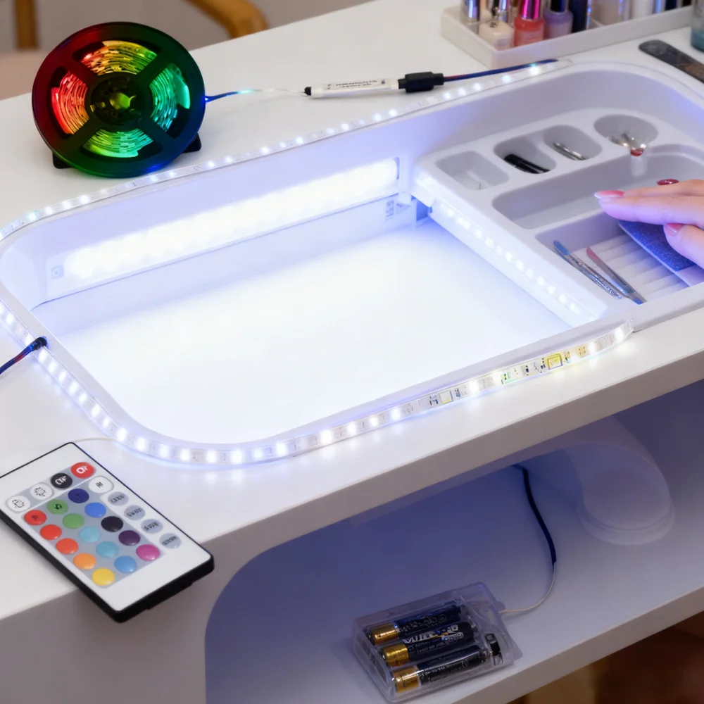 

RGB LED Strip DC5V SMD5050 Flexible waterproof color lamp with remote control 3AA lamp DIY TV Background Lighting Decoration