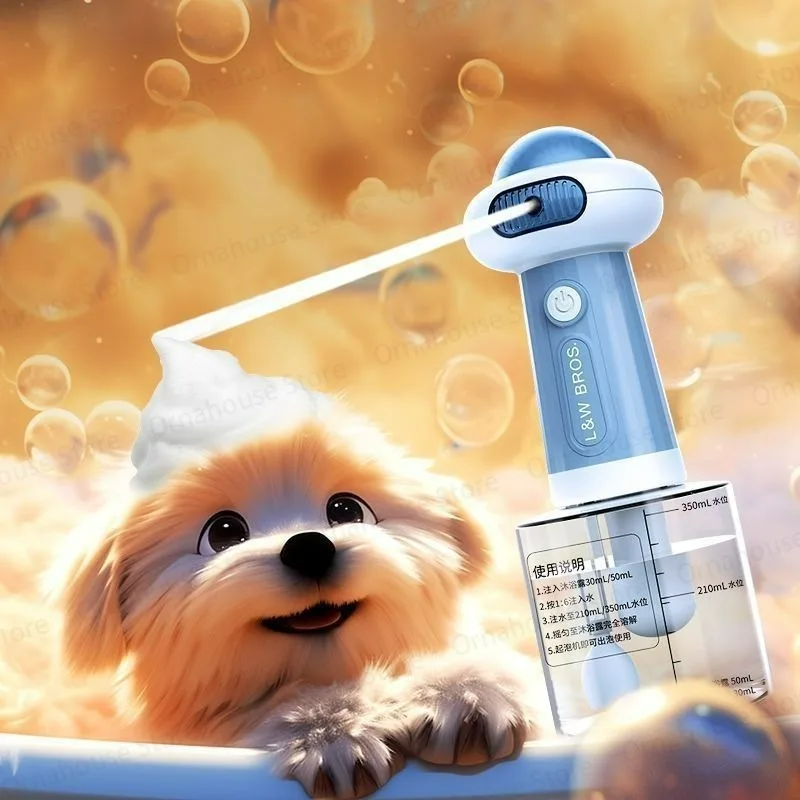 Yellow Duck Pet Soap Dispenser Cleaning Bathing Electric Foam Machine Automatic Soap Dispenser Launcher for BathingAccessories