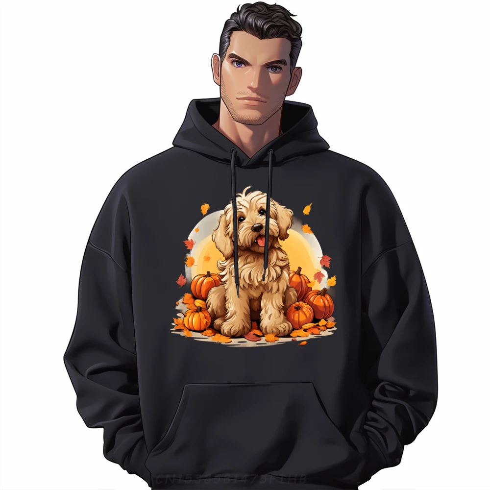 Goldendoodle Halloween Cute And Spooky Doodle Dog Mens Clothing 2024 Mens Hoodie Creative Man Sweatshirts