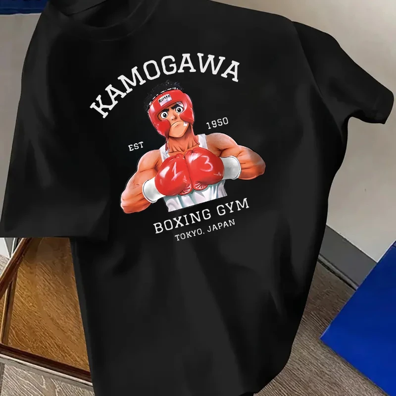 تي شيرت صيفي للرجال الأكثر مبيعًا مع طباعة نمط ملاكمة طوكيو - رقبة دائرية، الخيار المثالي للصيف