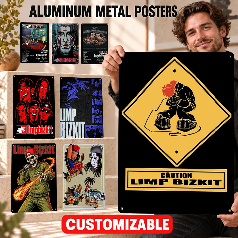 Limp Bizkit Textured Metal Posters Aggressive Stage Design Collector Room Wall Art Customized Aluminum Sign Gift For Rock Fans