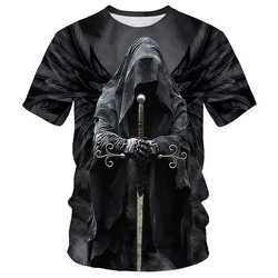 Skull 3D T-shirt for Men Fashion Hip Hop O-Neck Short Sleeve Shirt Harajuku Men's T-shirt Oversized T-shirt Men's Clothing