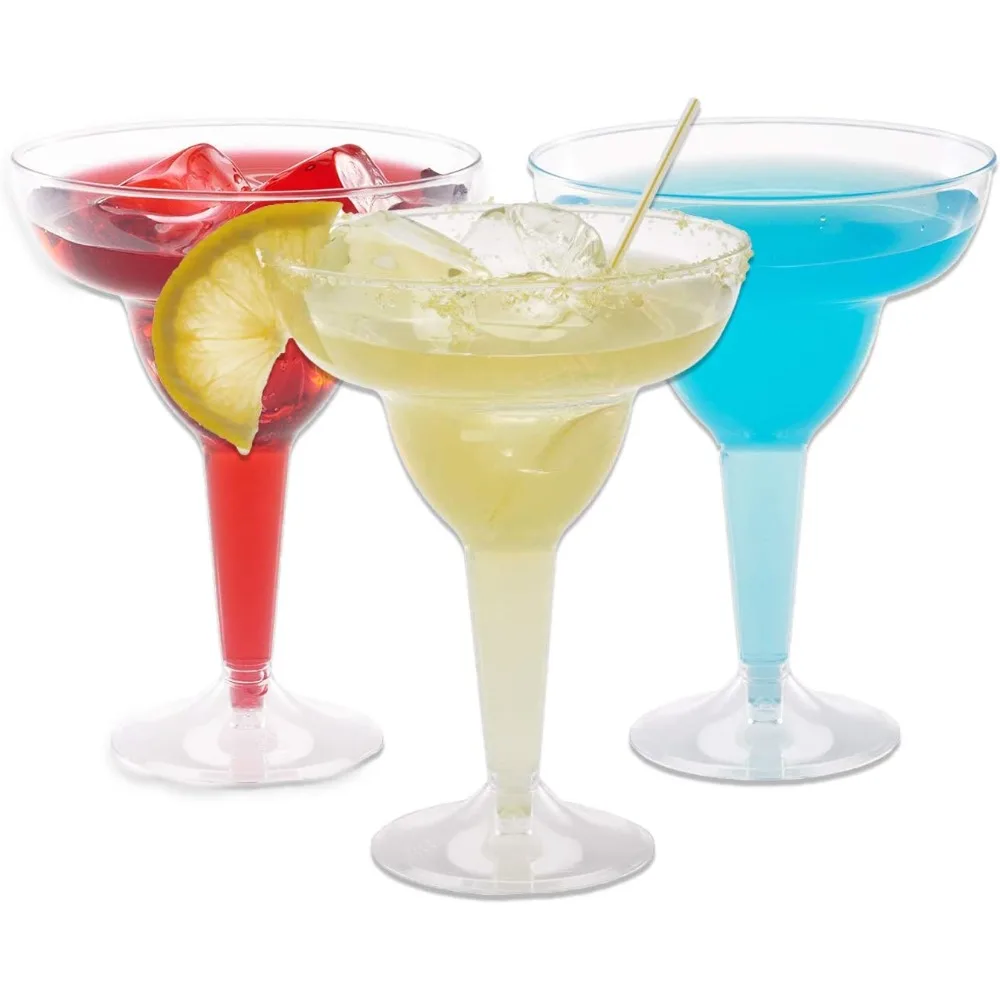 

Prestee 50Clear Plastic Margarita Glasses,12oz-Hard Cocktail Cups,Cinco de Mayo Party Decorations,Taco Party&Mexican Decorations