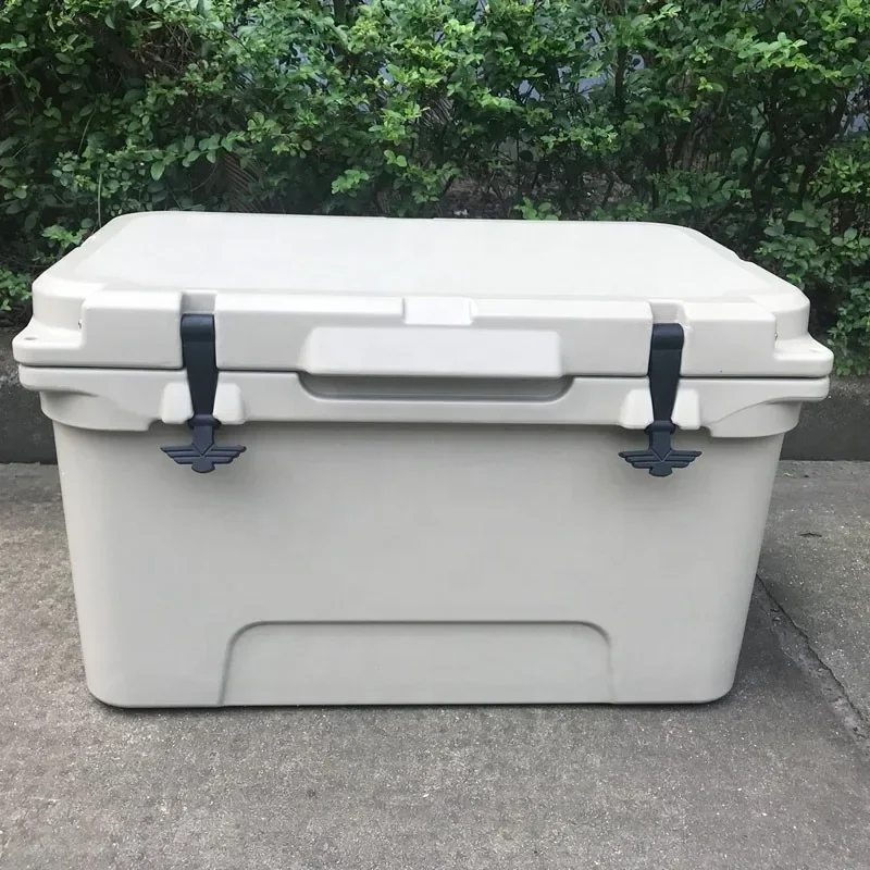 Long time insulation cooler box 45L cooler rotomolded fishing box truck box  with wired basket