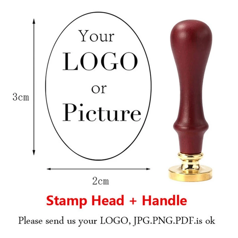 Logo Customize Sealing Wax Stamps Own Personality Logo Custom Made Unique Signet Copper Heads Wedding Birthday Small Business