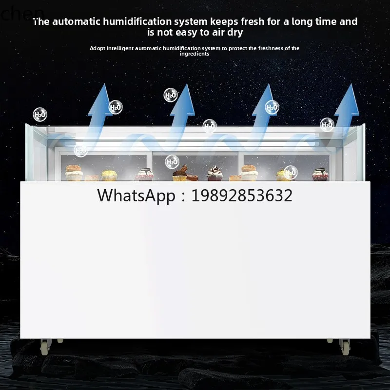 vetrina per torte monostrato ad angolo retto West Point dessert frutta congelatore ad aria fresca refrigerato