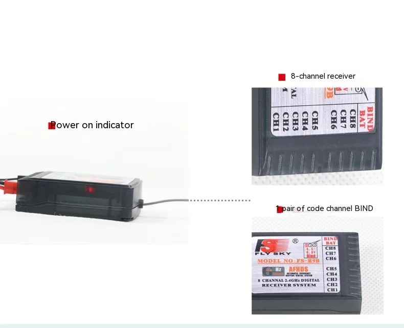 Receptor de Fus-r9b para helicóptero y avión, decodificador estándar Original de 9 canales, 2,4g, Gfsk, Th9x-b