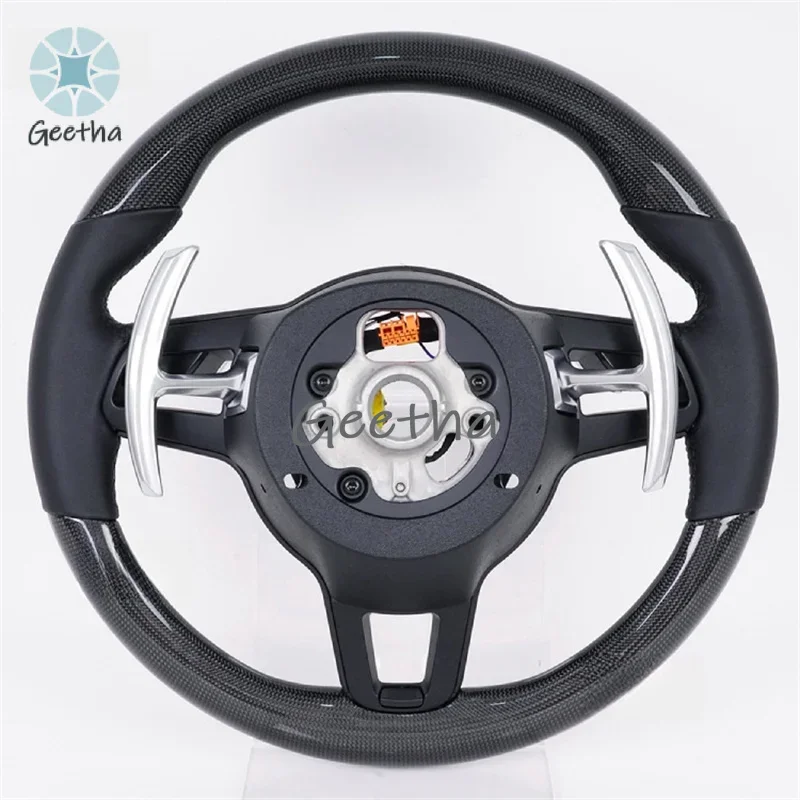 

Customized Carbon Fiber Leather Car Steering Wheel for Porsche Panamera Macan Cayenne 918 911 718 970 971 958 Car Accessories