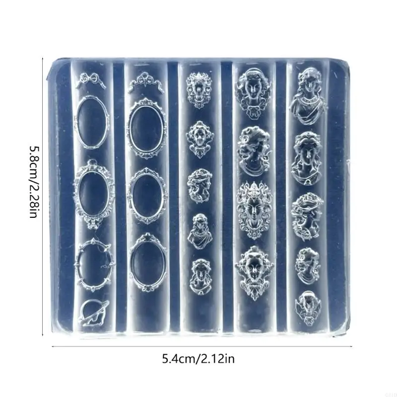 قالب إطار أظافر فني من السيليكون لإبداعات تصميمات المانيكير المصنوعة يدويًا #6