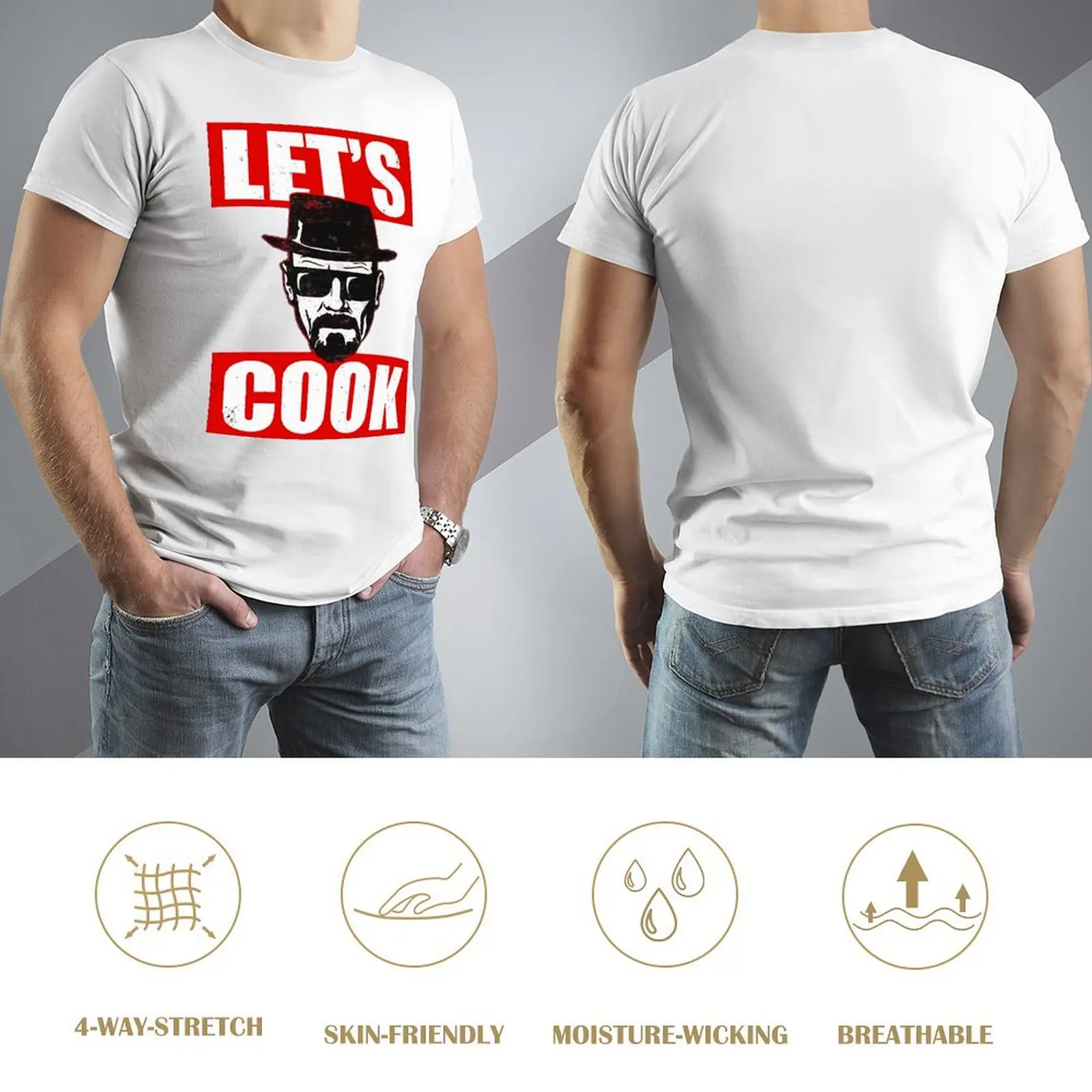 Let S cooker Bad Heisenberg Essential for S camiseta, cuello redondo, Move, divertido, nuevo, gráfico, ocio, talla europea