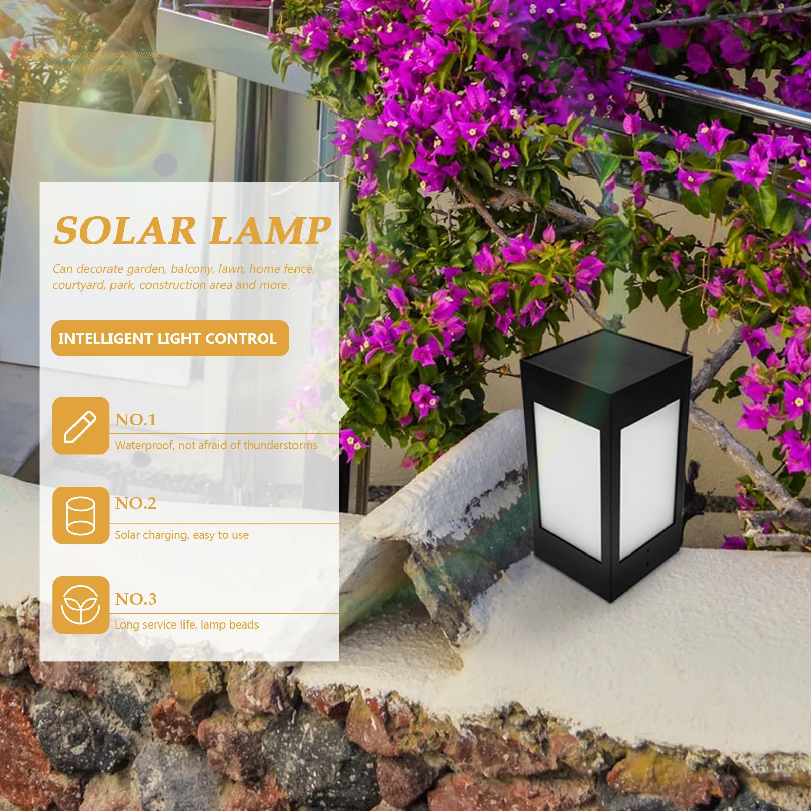 solar-fence-lights-outdoor-yard-pillar-lamp-waterproof-install-solar-charging-garden-balcony-lawn-courtyard-park-nament