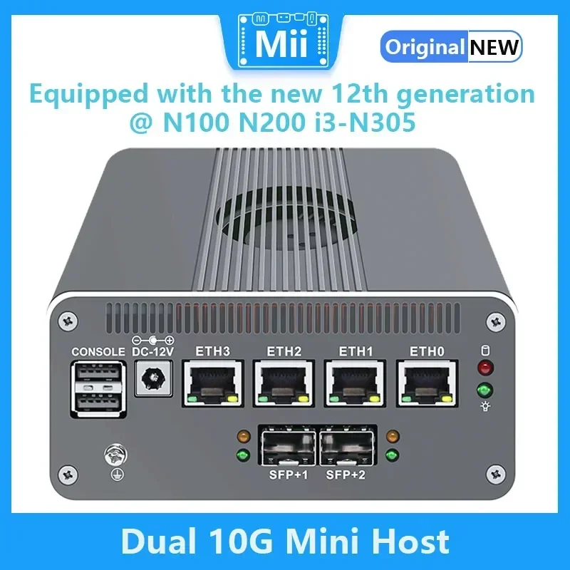 CWWK 12th Gen Dual 10G Mini Host SFP i3-N305 N100 N200 Dual Gigabit Eight ports 4x i226-V 2.5G DDR5 NVMe Proxmox Server