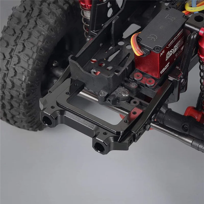 Metal dianteiro e traseiro Bumper Mount, Servo Stand para Axial SCX10 II 90046 1/10 RC Crawler, Peças de atualização do carro, 2 peças