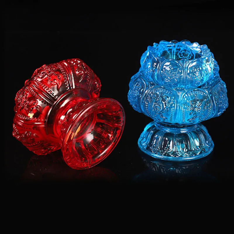 Glass Tealight Candle Holders For Home Decoration Retro Votive Lanterns Modern Candle Stand Windproof Burn