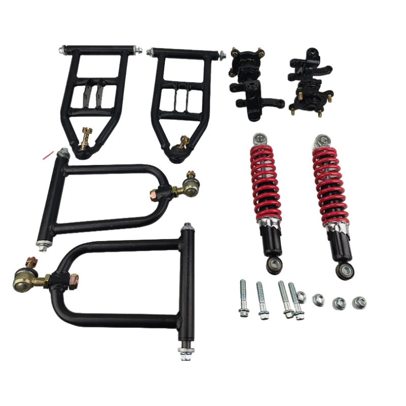 NewFront Suspension Arm Assembly Kit Upper & Lower Arms Shocks & Steering Spindles