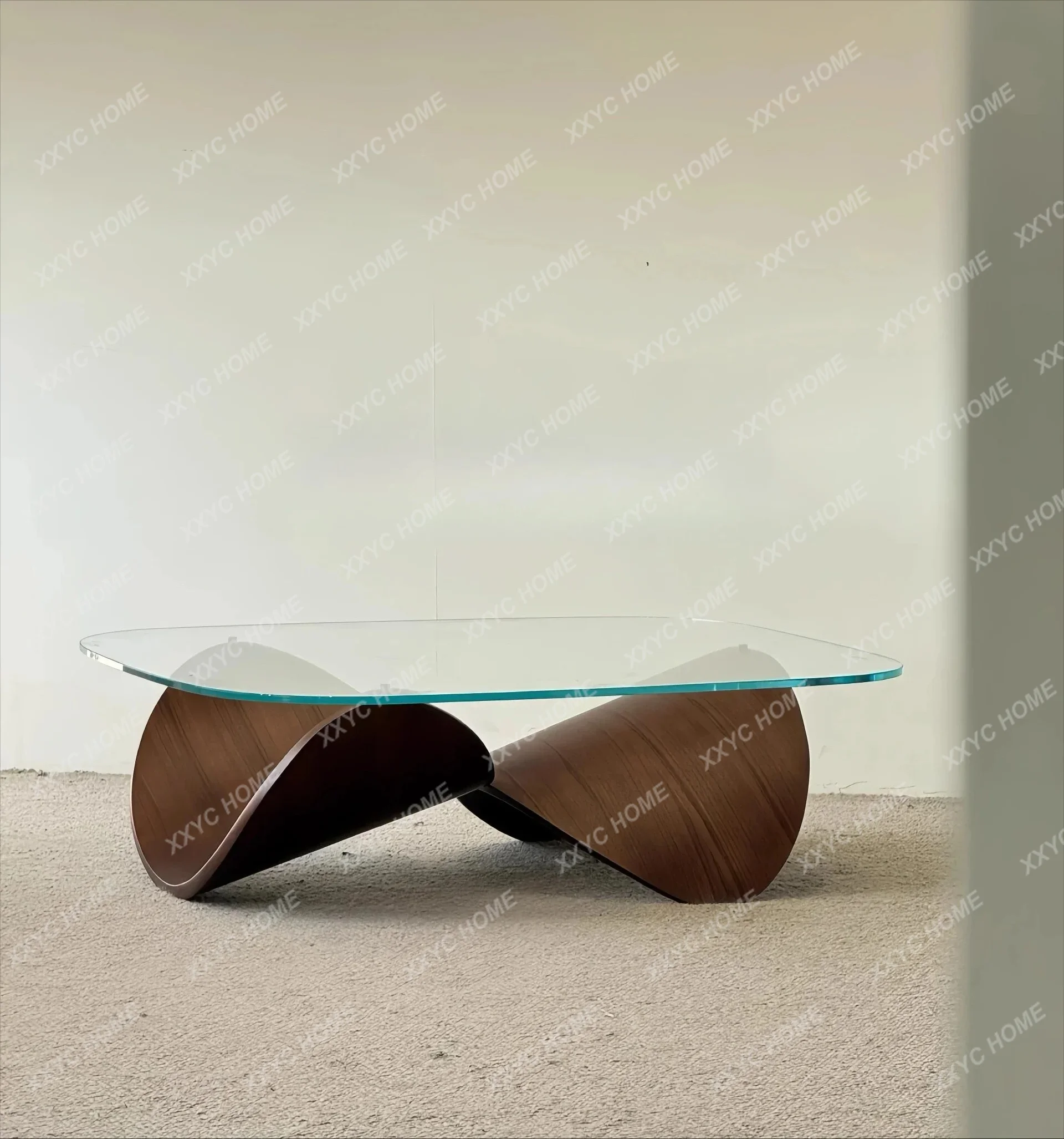 

Medieval Style Solid Wood Coffee Table Home Living Room Round Coffee Table Art Tea Table