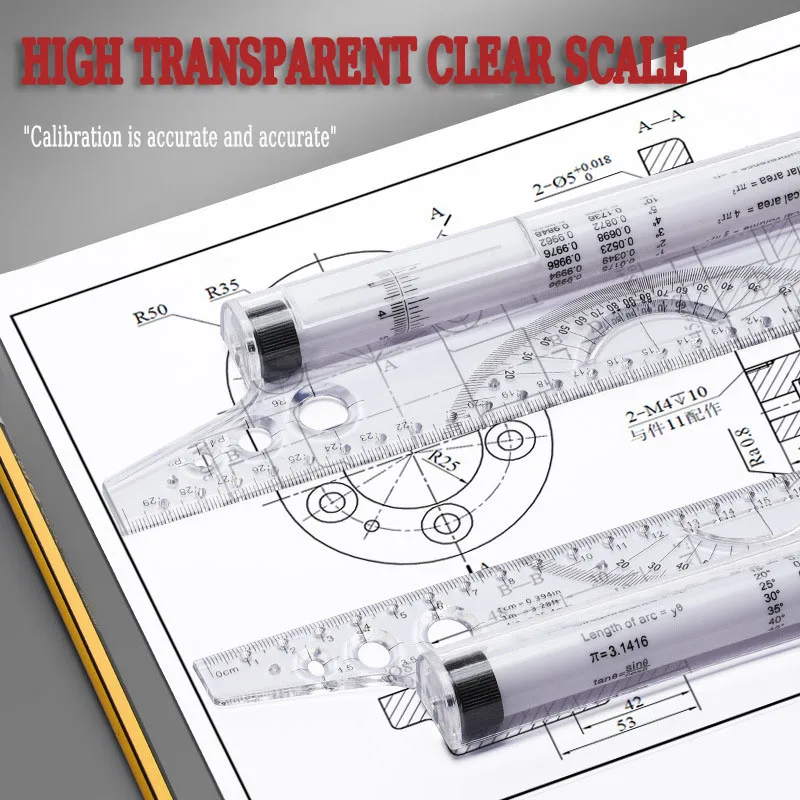 Regla de gran escala de diseño de ingeniería arquitectónica multifuncional, 30cm, 1 a 100