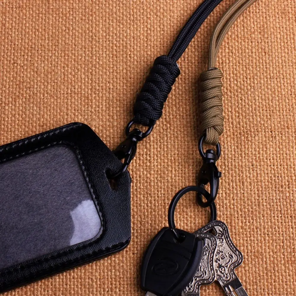 Rotatable Buckle High Strength Parachute Cord Paracord Keychain Lanyard Emergency Survival Backpack Key Ring Neck Hanging Rope