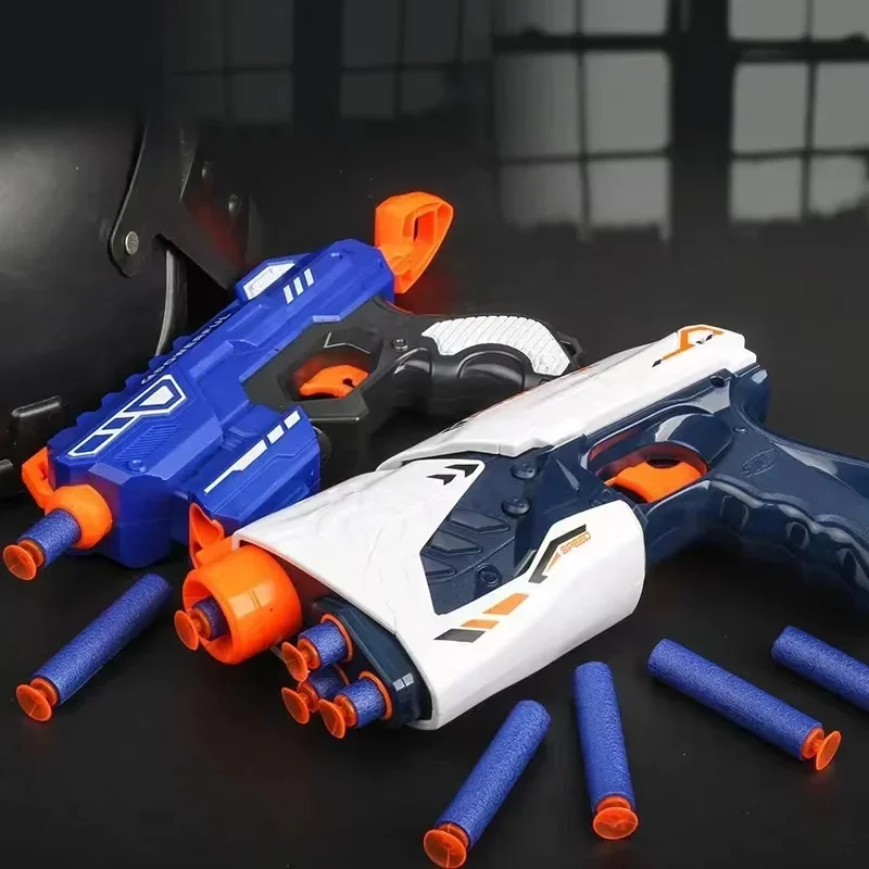 يدويا الفضاء رصاصة طرية بندقية اللعب آمنة الإسفنج رصاصة داخلي في الهواء الطلق الرياضة المنافسة ألعاب اللعب رغوة السهام بندقية هدية للأطفال #4
