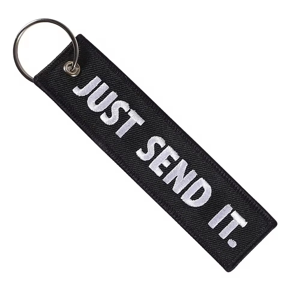 5PCS JUST SEND IT Keychains Luggage Tag Label Car Key Ring Accessories Gift For Men's Car Fashion Key Chain Ring