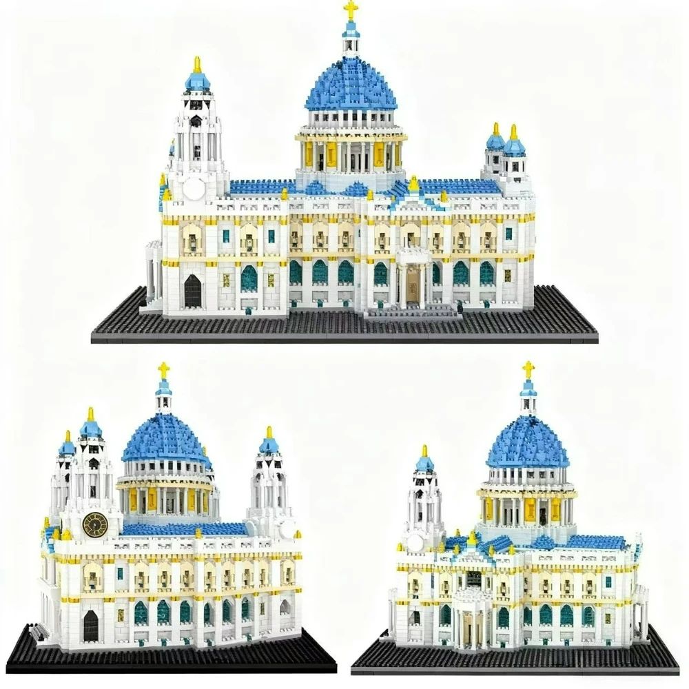 

MOC знаменитый замок, строительные блоки, город, мини-собор Святого Павла, архитектурная модель, набор кирпичей, развивающие игрушки «сделай сам», подарки для детей