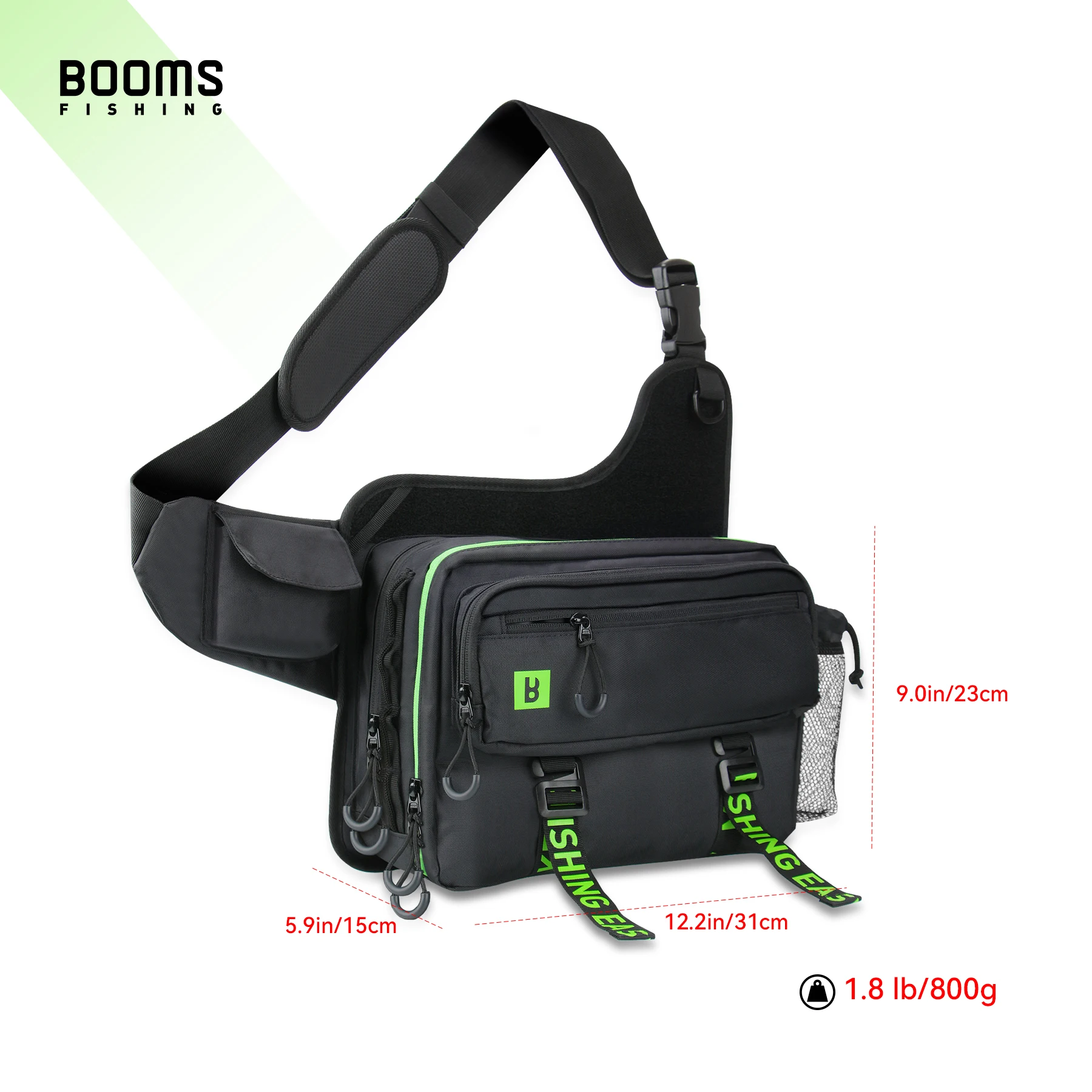 Booms Fishing IB1 Angeltasche, hohe Kapazität, Tackle-Aufbewahrungstaschen, großer Meer-Süßwasser-Rucksack, Karpfenangeln, professionelle Geräte – Detail 7