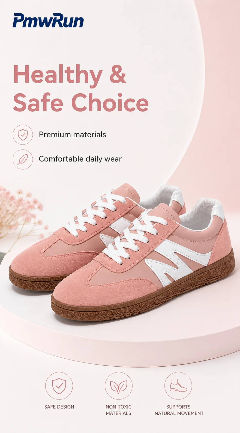 Trend Fashion Sport Shoes For Women PU Leather Waterproof Female Sneakers Anti-slippery Running Footwear For Boys Girls