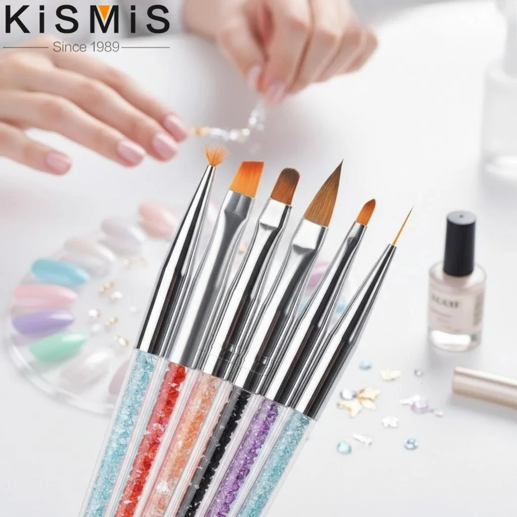 

Профессиональный набор из 7 кистей для нейл-арта: акриловые и гелевые кисти для маникюра, творческого дизайна и росписи ногтей