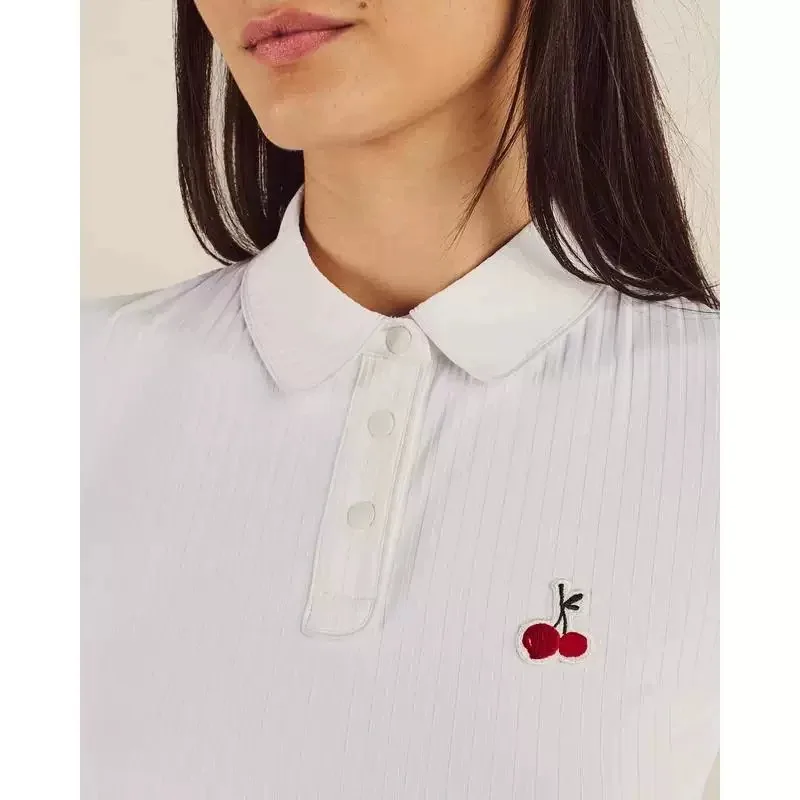 2026 malbon Women's Golf Polo Shirt Korean Fashion Summer Short SleeveDry Breathable Sports T-Shirt Casual Ladies Golf Apparel