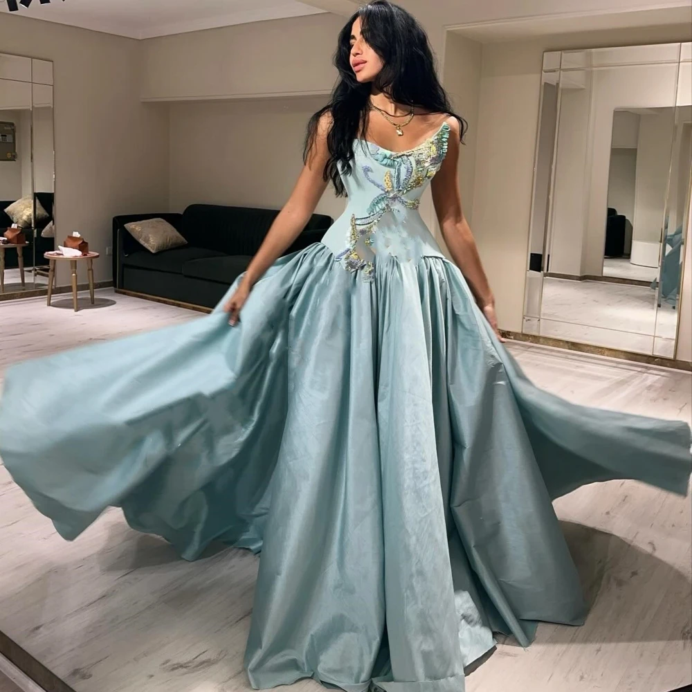 

Evening Saudi Arabia Jersey Applique Beading Quinceanera Ball Gown Strapless Bespoke Occasion Long Dresses