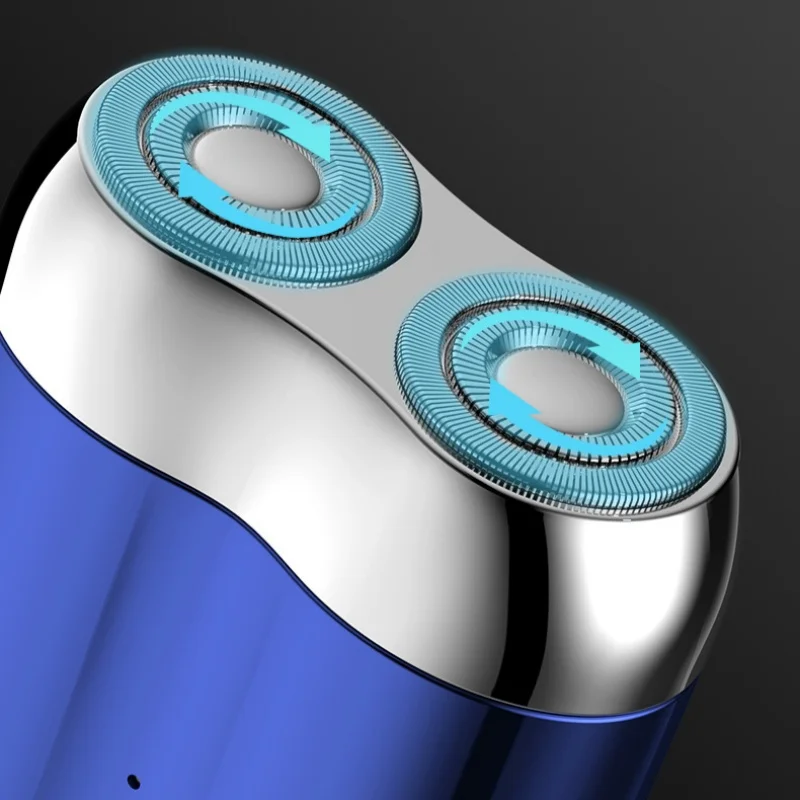 Mini Double Head Electric Shave Double Floating Magnetic Suction Men's Type-C Rechargeable Portable Shaver Pocket Razors Travel