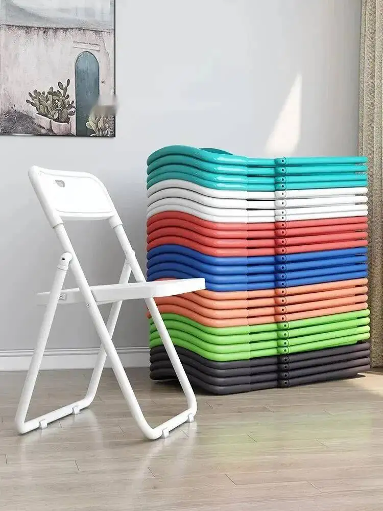 Home Meeting Folding Computer Activity Chair Training Chair Dining Chair Office Plastic Backrest Stool