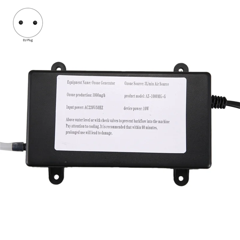 2 قطعة مولد أوزون 1000 مللي جرام الأوزون منقي هواء الماء الأنظف علاج الفاكهة الخضار خزان الأسماك ، الاتحاد الأوروبي التوصيل