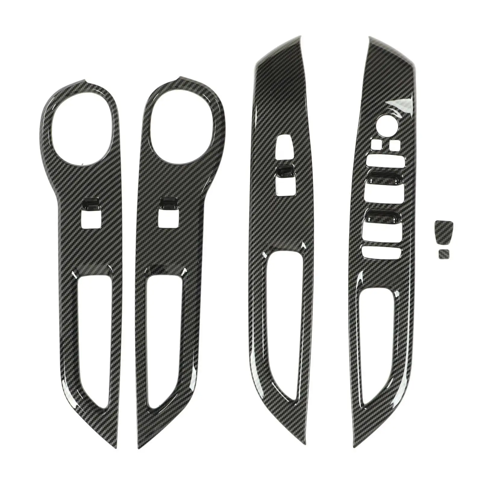 

Декоративная рамка переключателя окна, усовершенствованная прочная крышка подлокотника в стиле углеродного волокна, комплект кнопок подъема для автомобиля с левым рулем