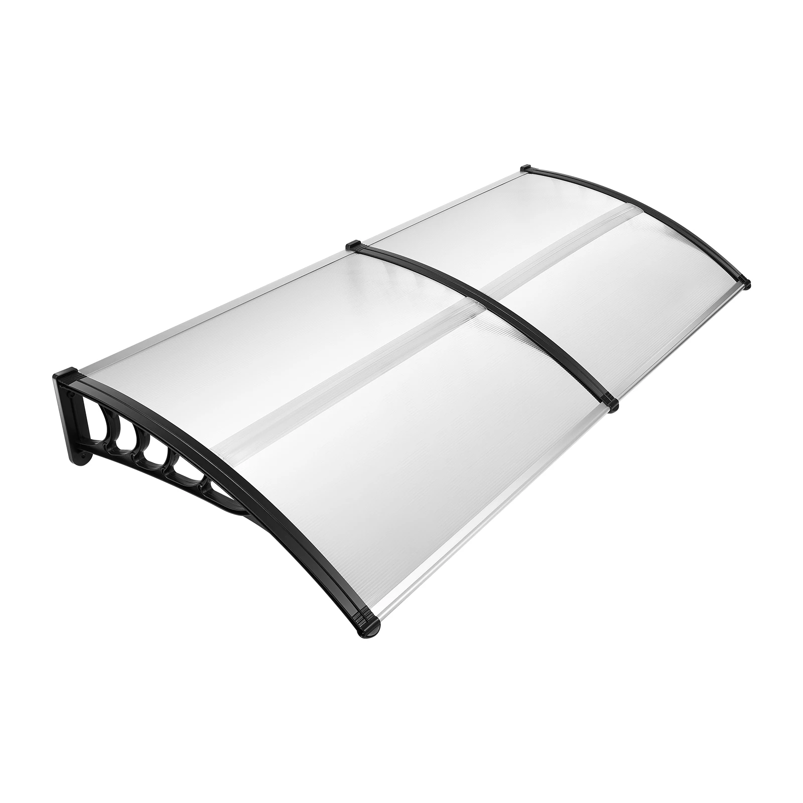 Auvent de porte Transparent 200x90cm, abri de pluie résistant aux UV, auvent de fenêtre Invisible pour entrée extérieure, sans support