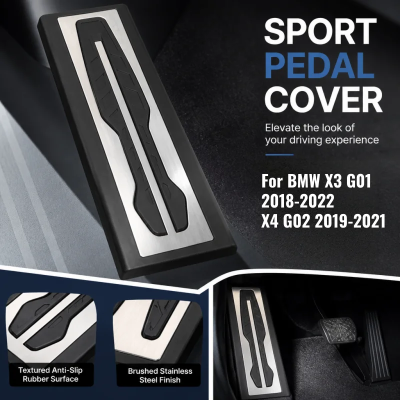 For BMW X3 G01 2018-2022 X4 G02 2019-2021 Car Rest Pedal Cover Foot Rest Dead Brake Accelerator Gas Pedals Pad Accessories