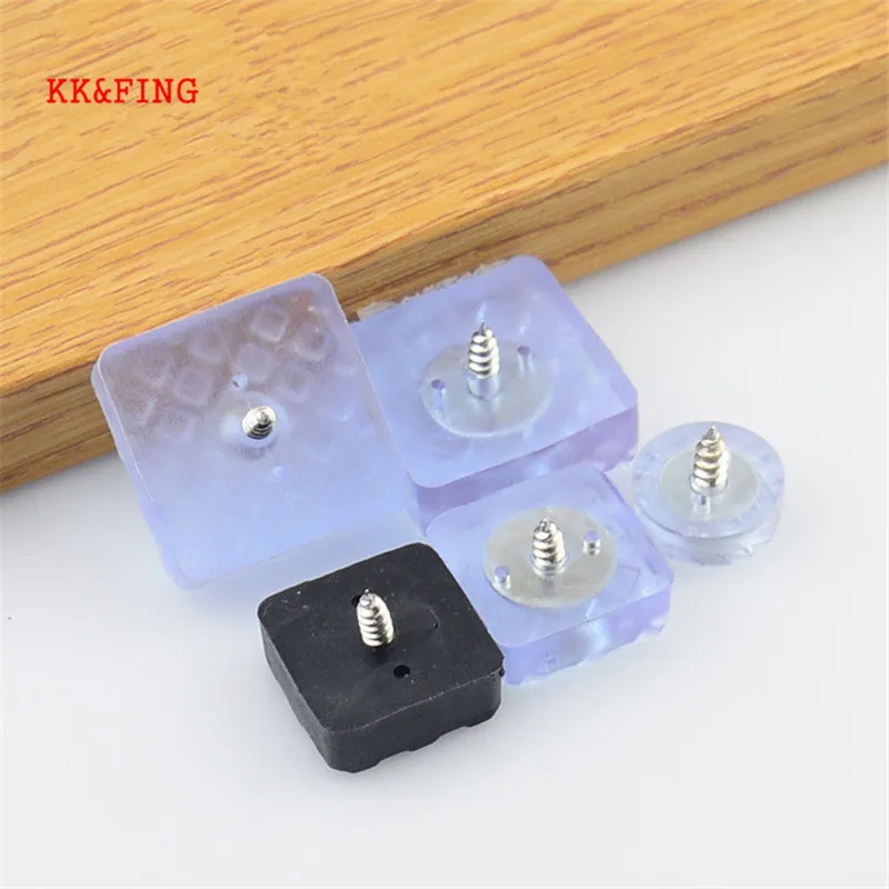 KK&FING 10pcs Soft Transparent Non-slip Pads Chair Table Feet Leg Bottom Pads Furniture Sofa Stool Foot Covers Floor Protectors
